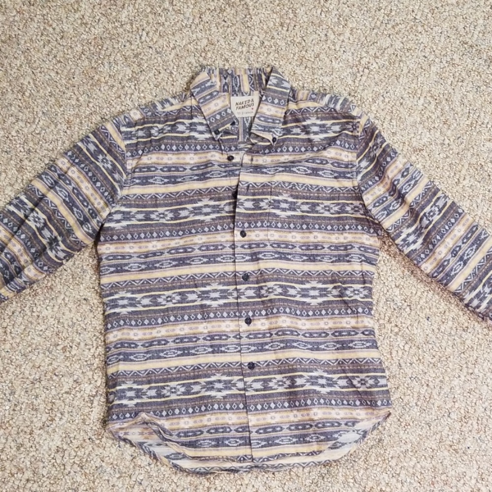 Naked and famous button up dress shirt